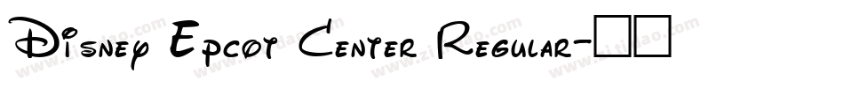 Disney Epcot Center Regular字体转换